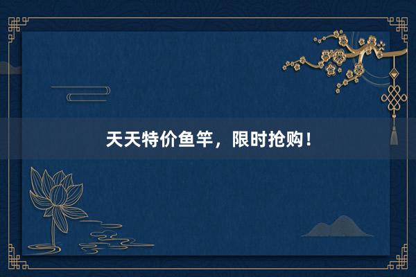 天天特价鱼竿，限时抢购！